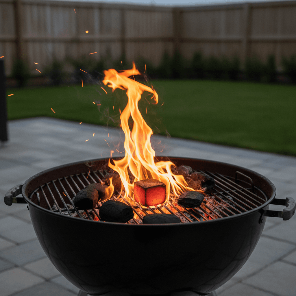 Firestarter cube lighting BBQ fire